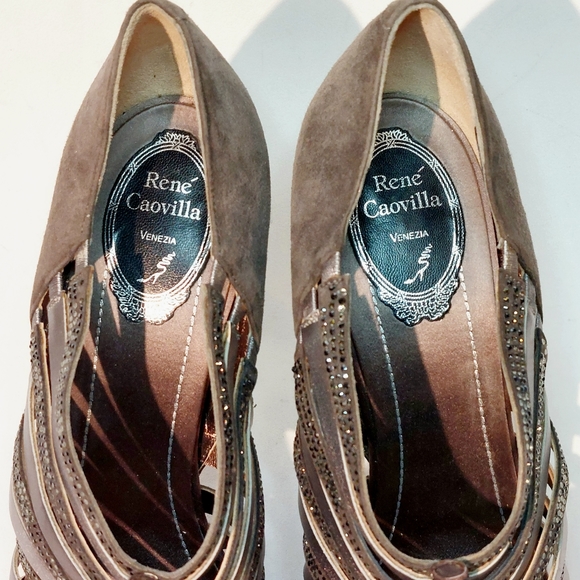 René Caovilla silver swarowski crystal embellished cage pumps, EU41 - Picture 11 of 17